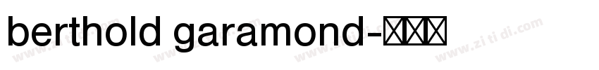 berthold garamond字体转换